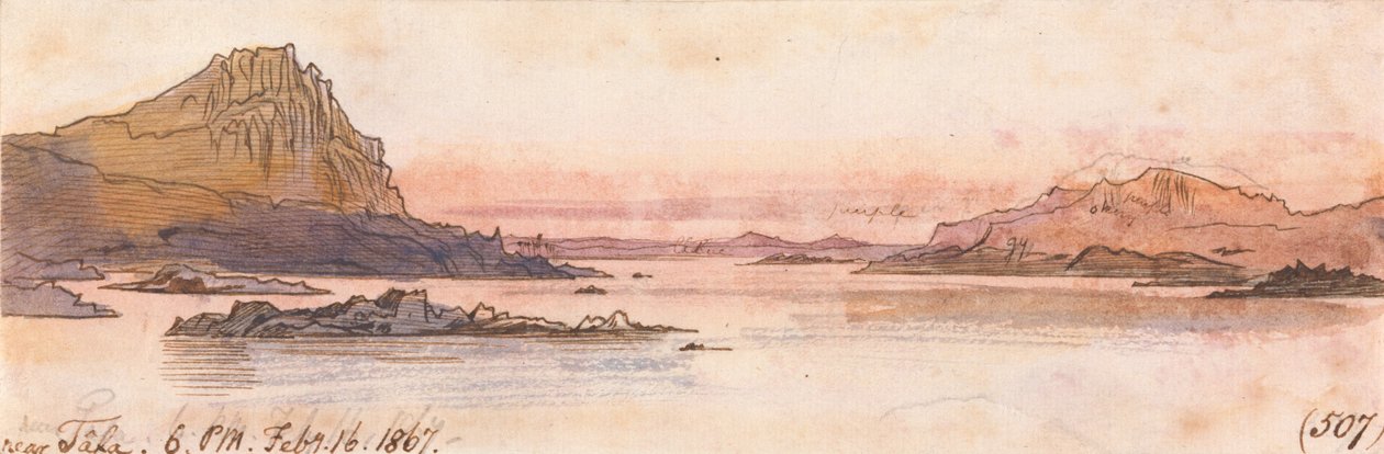 Tafa yakınlarında, 18:00, 16 Şubat 1867 (507) by Edward Lear