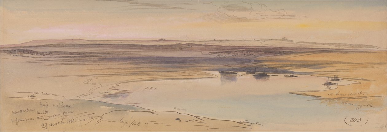 Yeni Liman, Malta by Edward Lear