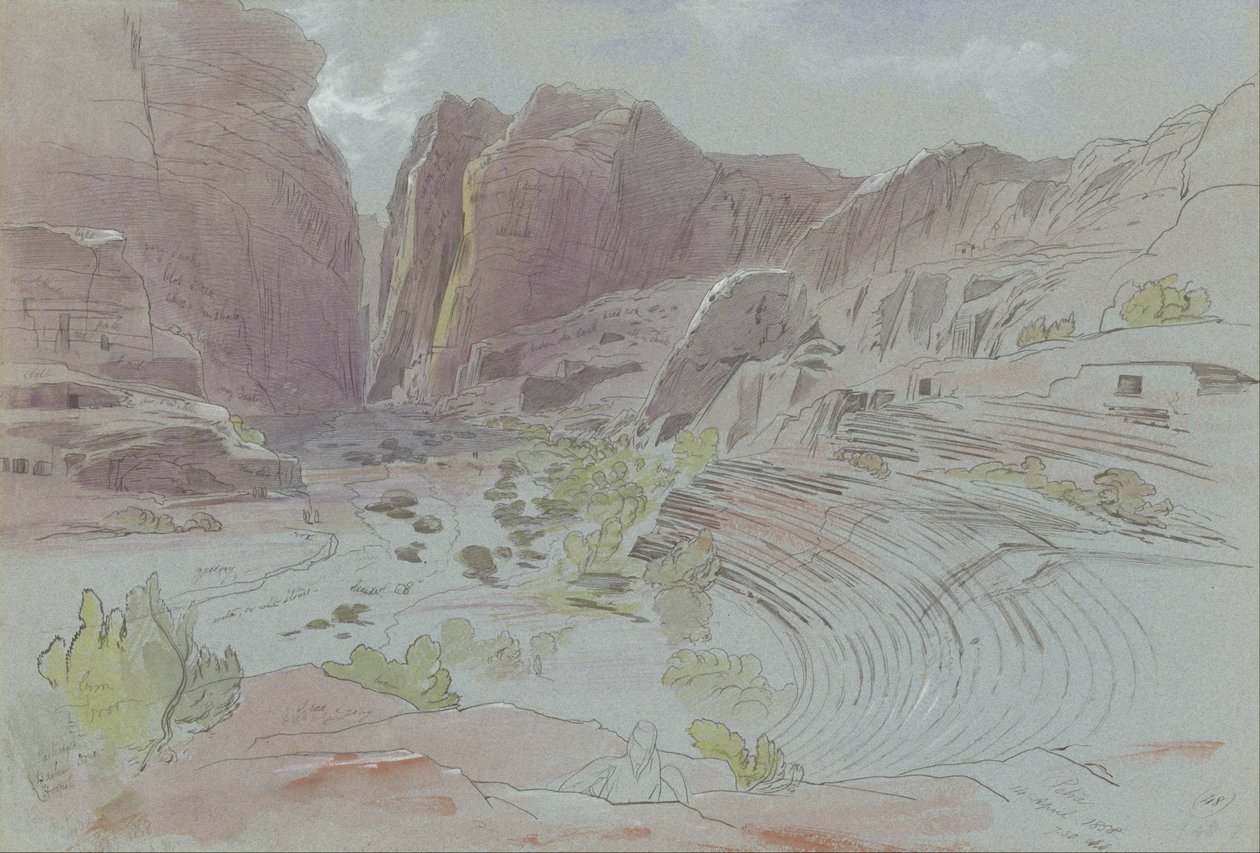 Petra, 14 Nisan 1858 by Edward Lear
