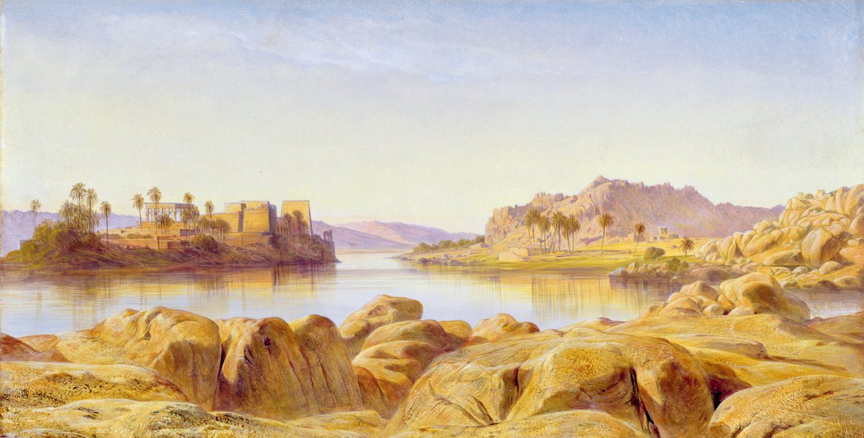 Philae, Mısır, 1863 by Edward Lear