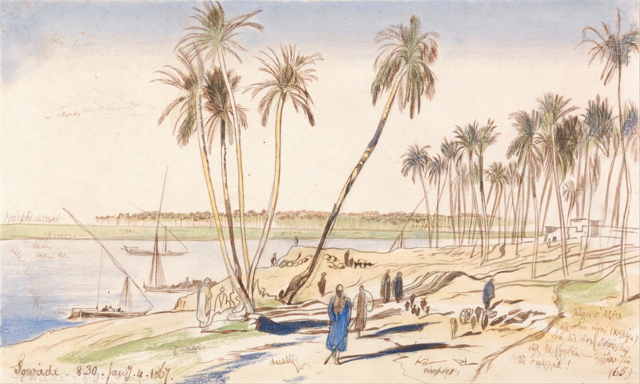 Sowadi, sabah 8-30, 4 Ocak 1867 (65) by Edward Lear