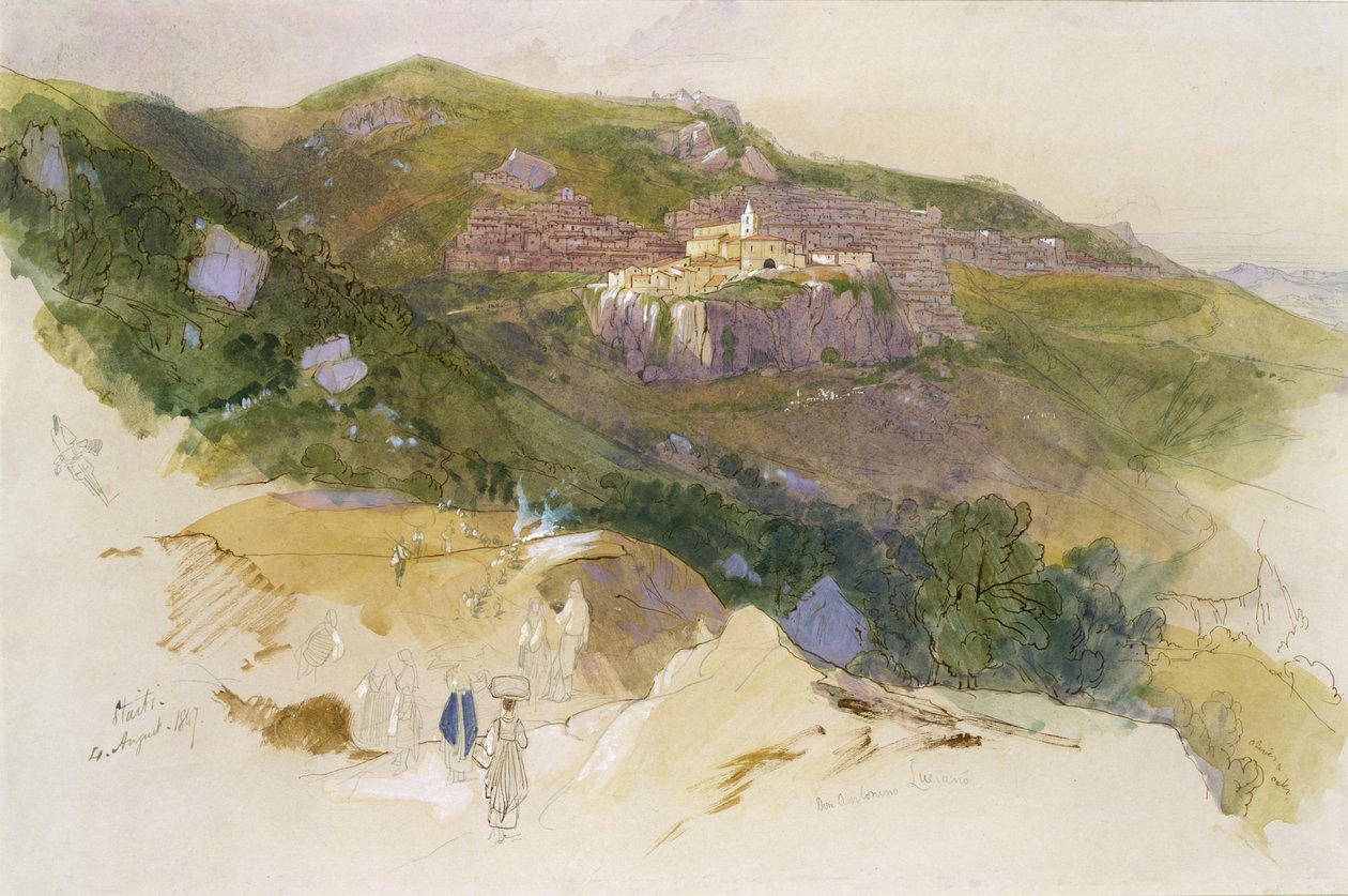 Staiti, Sicilya, 1847 by Edward Lear