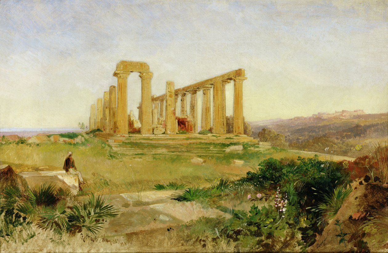 Agrigento Tapınağı by Edward Lear