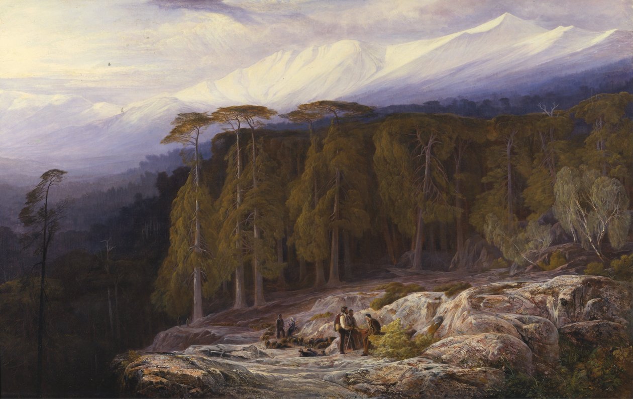 Valdoniello Ormanı, Korsika by Edward Lear