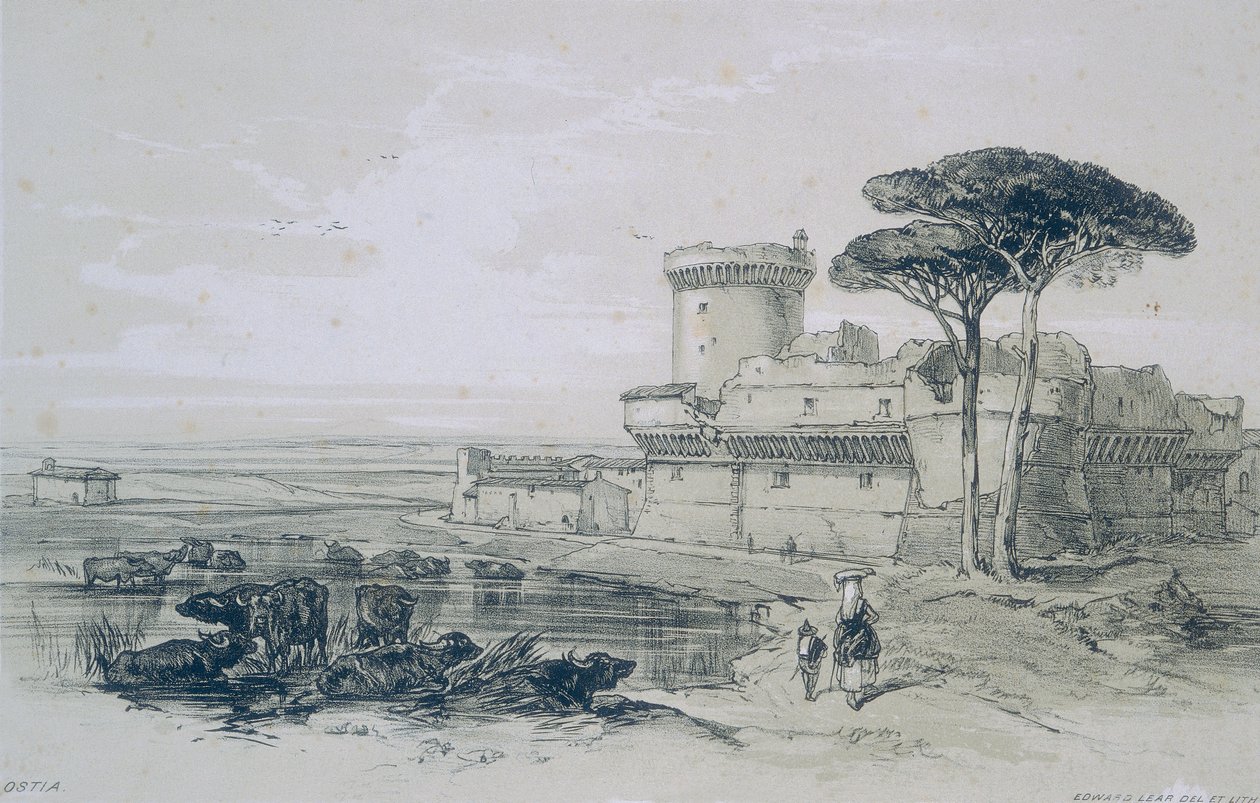 Skógarlandslag, c. 1838-1848 (blek og þvo á lagðan pappír) turki by Edward Lear