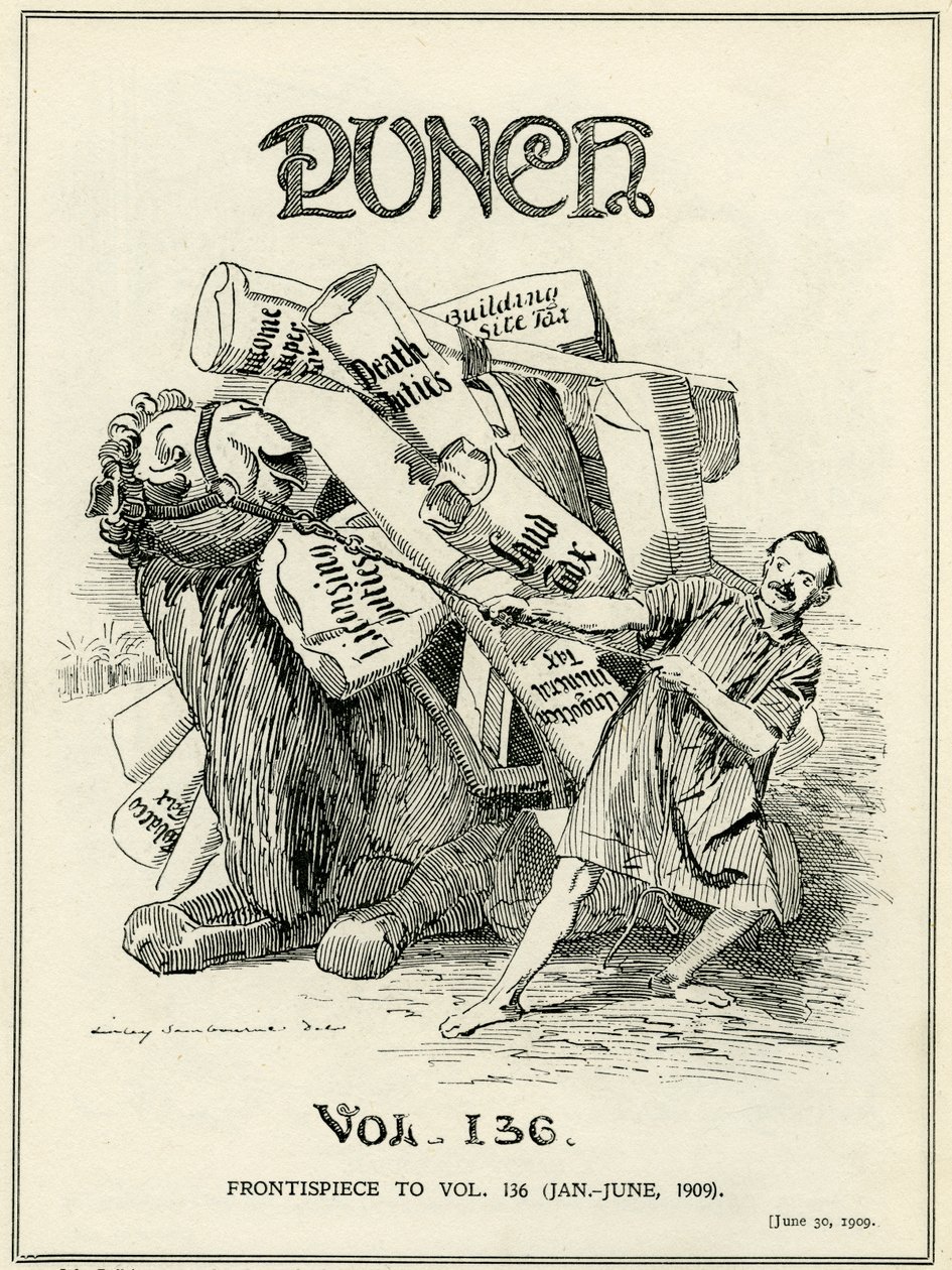 Bir deve olarak tasvir edilen John Bull, Punch Dergisi