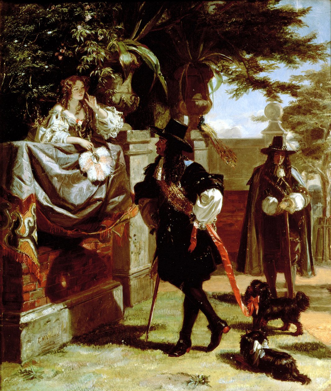 Charles II (1630-85) and Nell Gwynne (1650-87) by Edward Matthew Ward