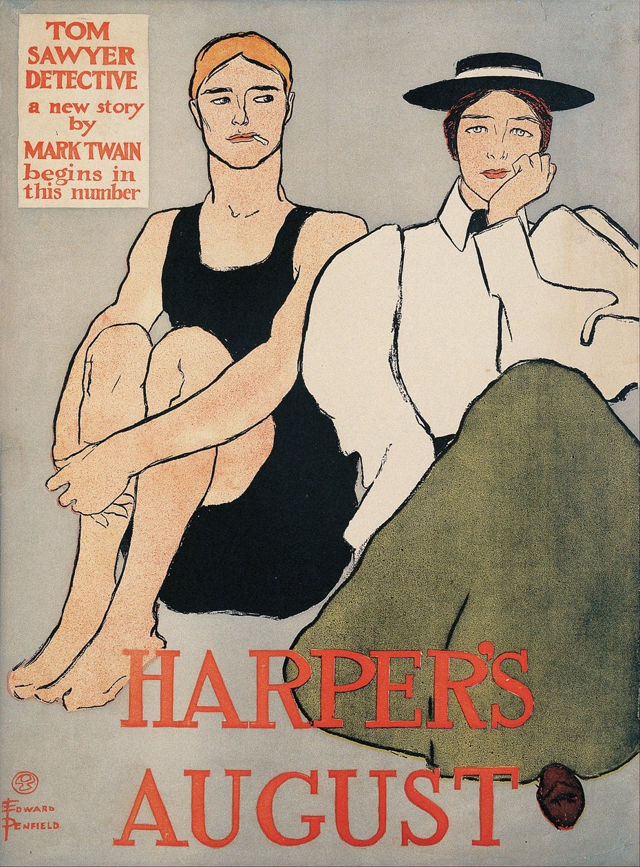 Harper Ağustos. Tom Sawyer Dedektif by Edward Penfield