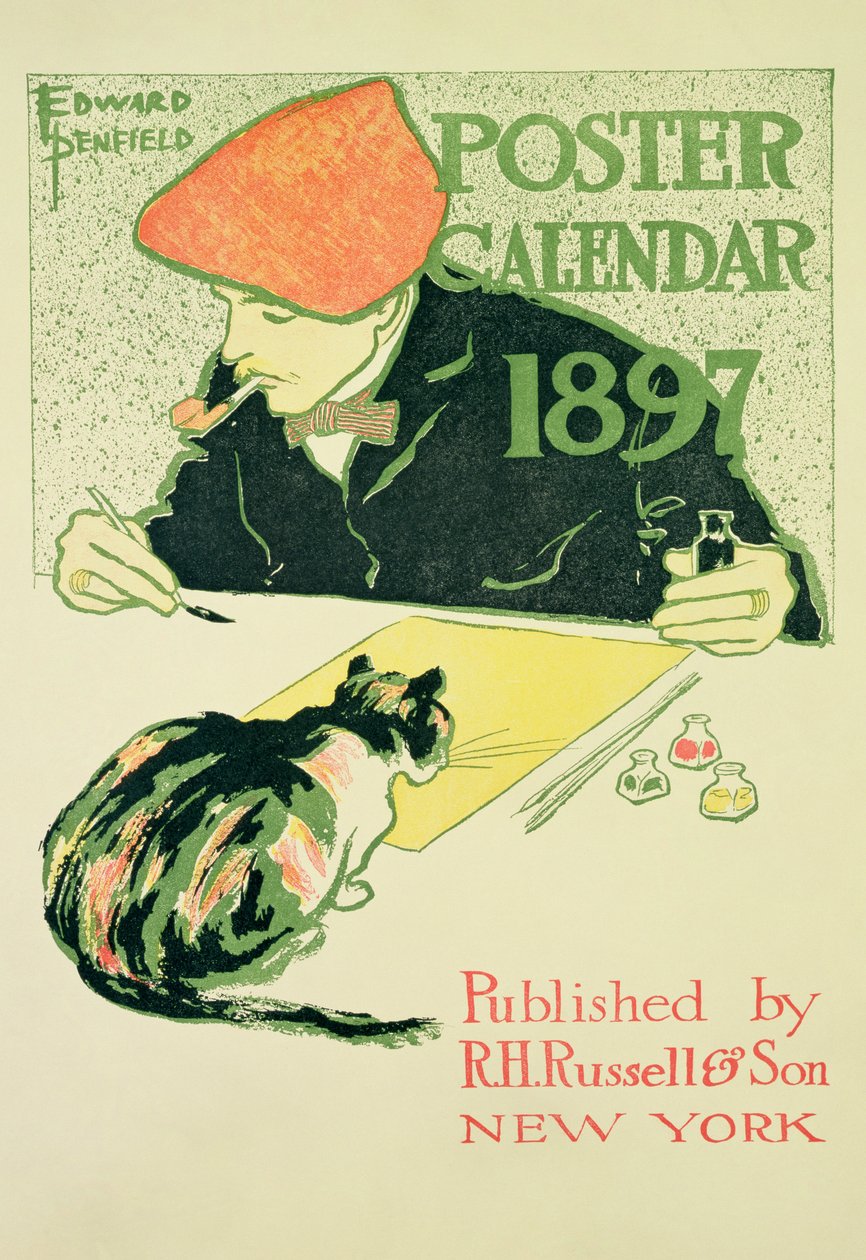 Poster Takvimi, pub. R.H. Russell und Son, 1897 by Edward Penfield