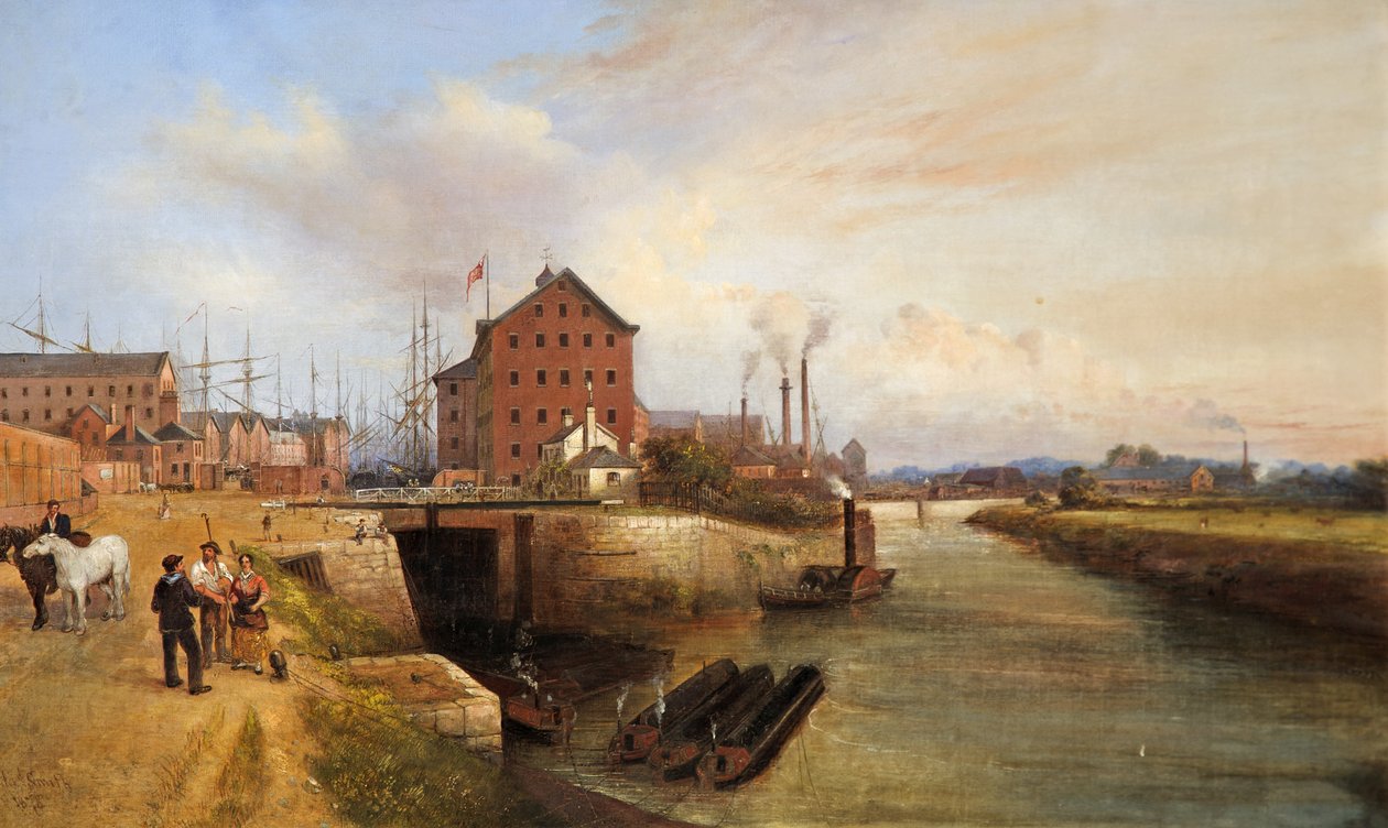 Gloucester Rıhtımı ve Rıhtımları, 1878 by Edward Smith