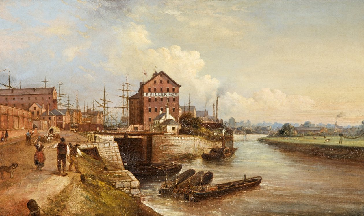Gloucester Rıhtımı ve Rıhtımları, 1890 by Edward Smith