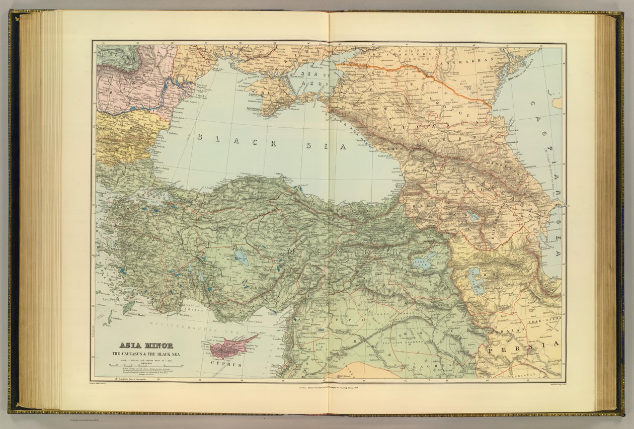 Küçük Asya, Kafkaslar ve Karadeniz. Londra atlas serisi. Stanford
