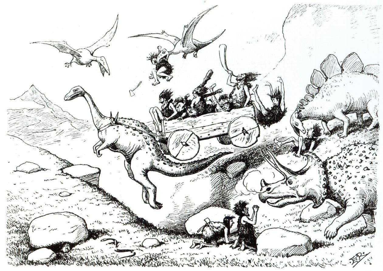 Prehistorik Peeps, 1894 (kalem ve mürekkep) by Edward Tennyson Reed