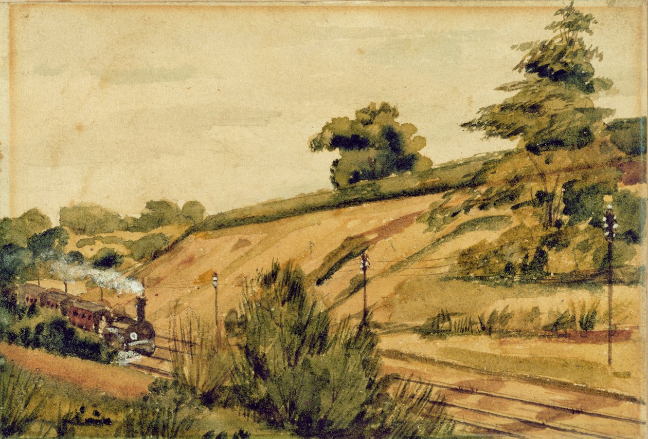 Trenli Manzara, 1854 (kağıda wc ve kalem) by Edward W. Fitch