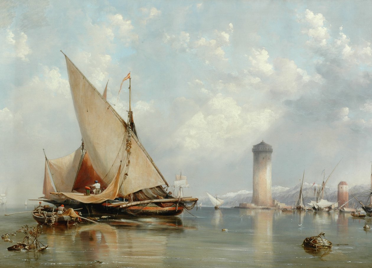 Leghorn Sahili Açıkları, 1848 by Edward William Cooke