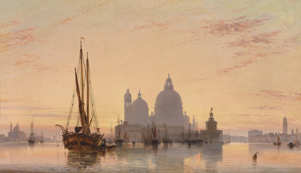 Santa Maria della Salute kilisesi ile Venedik vedute by Edward William Cooke