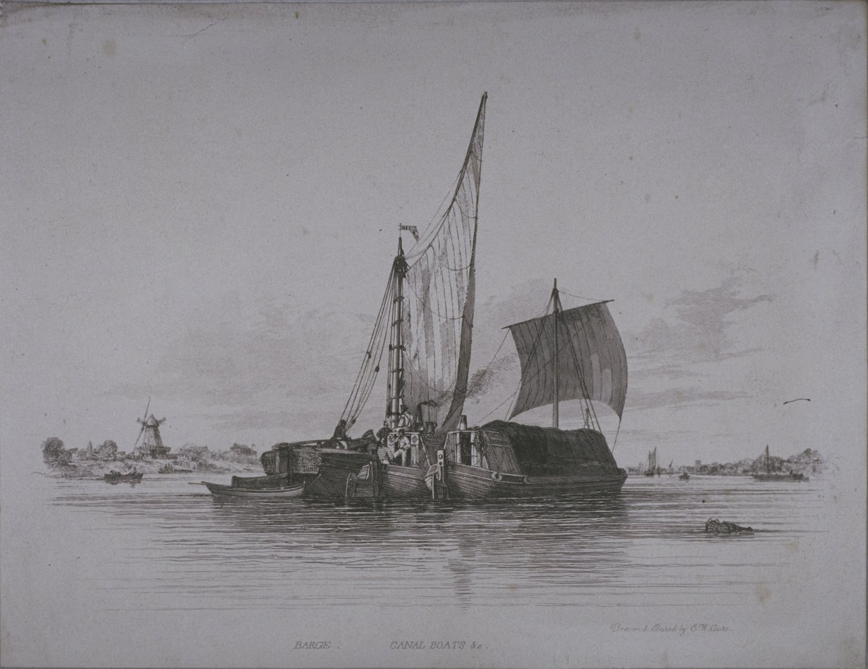 Thames Nehri manzarası, 1829 by Edward William Cooke