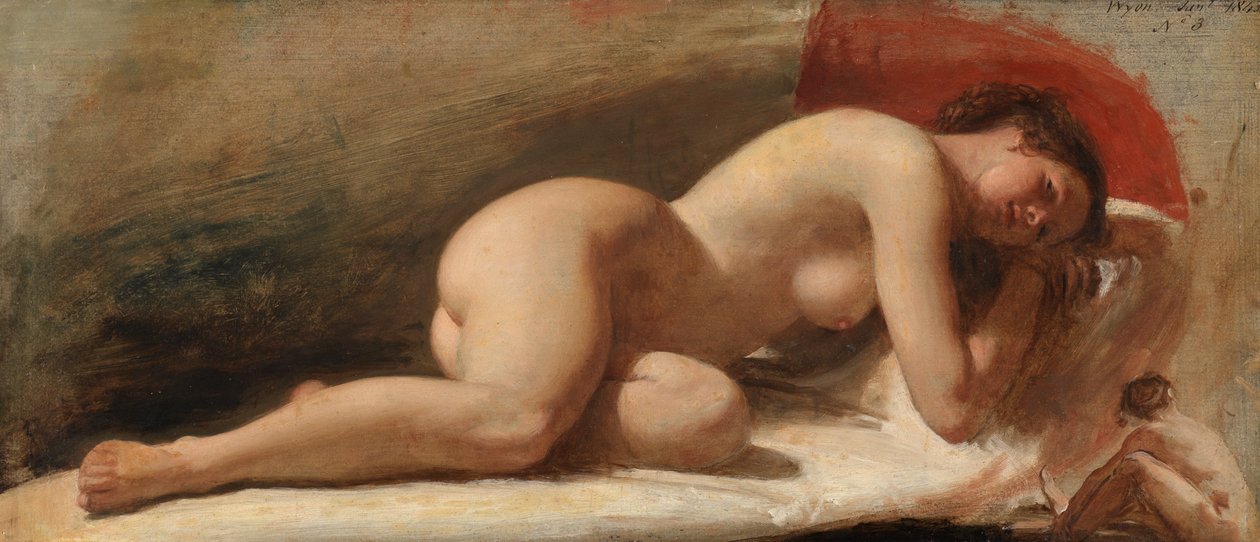 Yatan çıplak bir kadın çalışması, 1843 by Edward William Wyon
