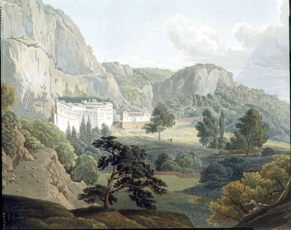 Megaspelia Manastırı, Robert Havell tarafından oyulmuş 