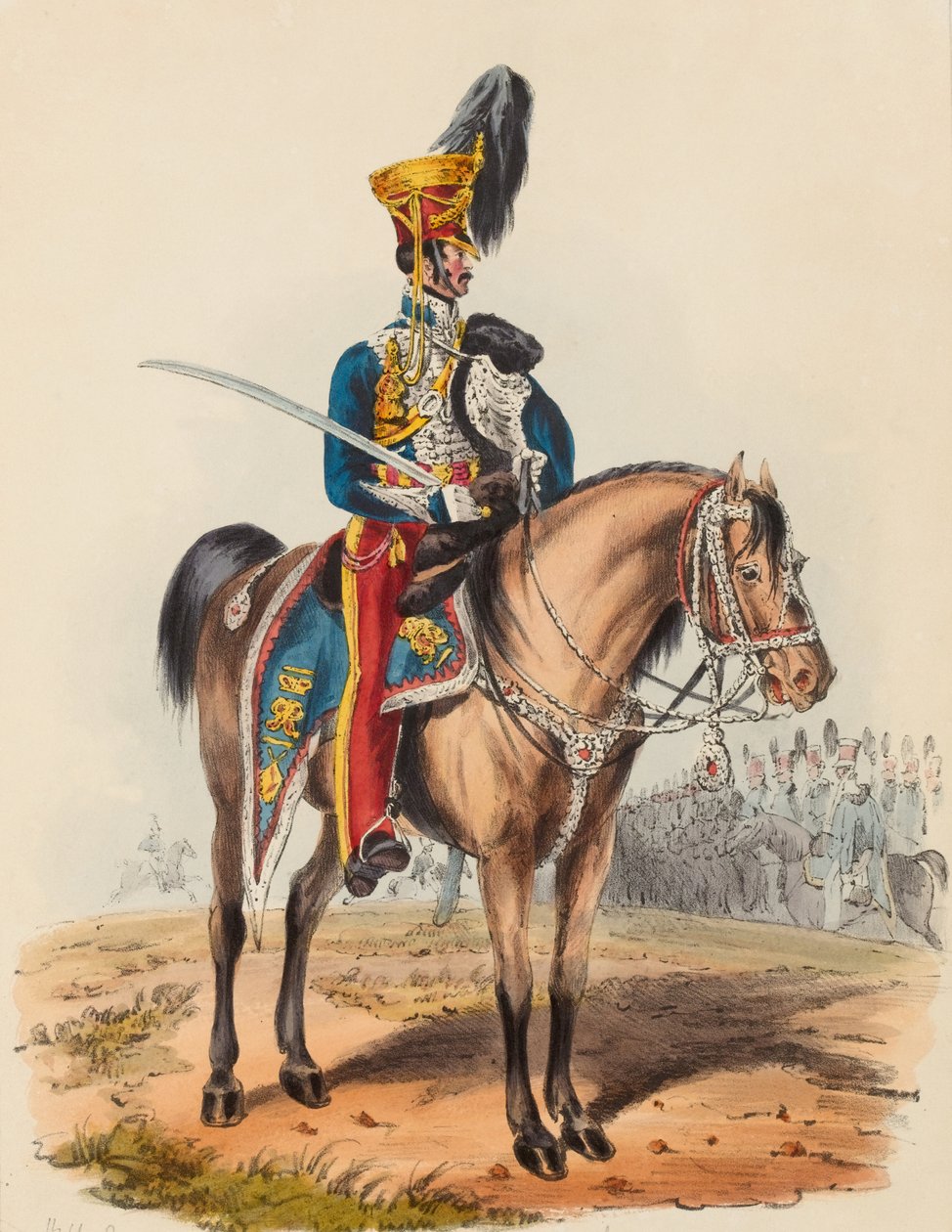 15. Hussars, İnceleme Sırasında Subay by Edward (after) Hull