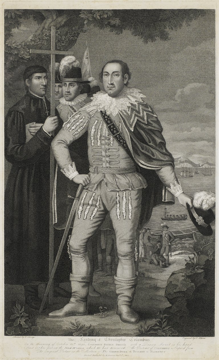 David Edwin (1776-1841) tarafından kazınmış Kristof Kolomb