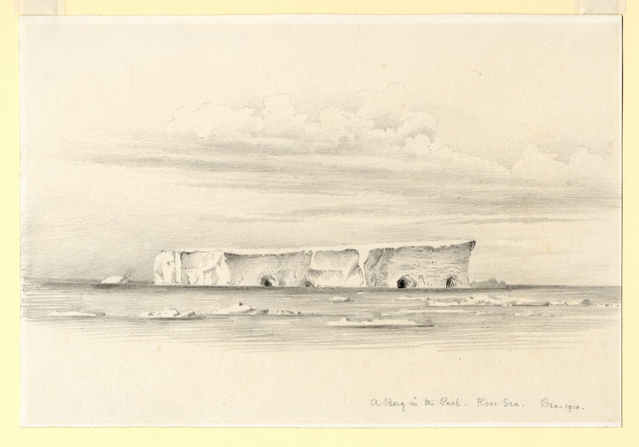 Sürüdeki Bir Berg, Ross Denizi, 1910 by Edward Adrian Wilson