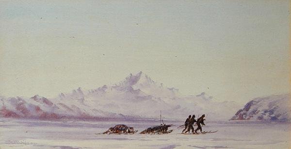 Arctic Scene (kağıt üzerine sulu boya) by Edward Adrian Wilson
