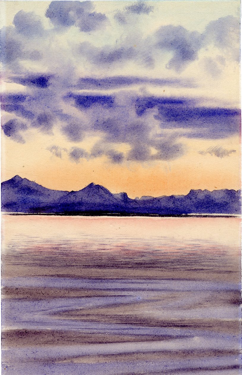Sakin Deniz, 1901-04 (kağıt üzerinde wc) by Edward Adrian Wilson