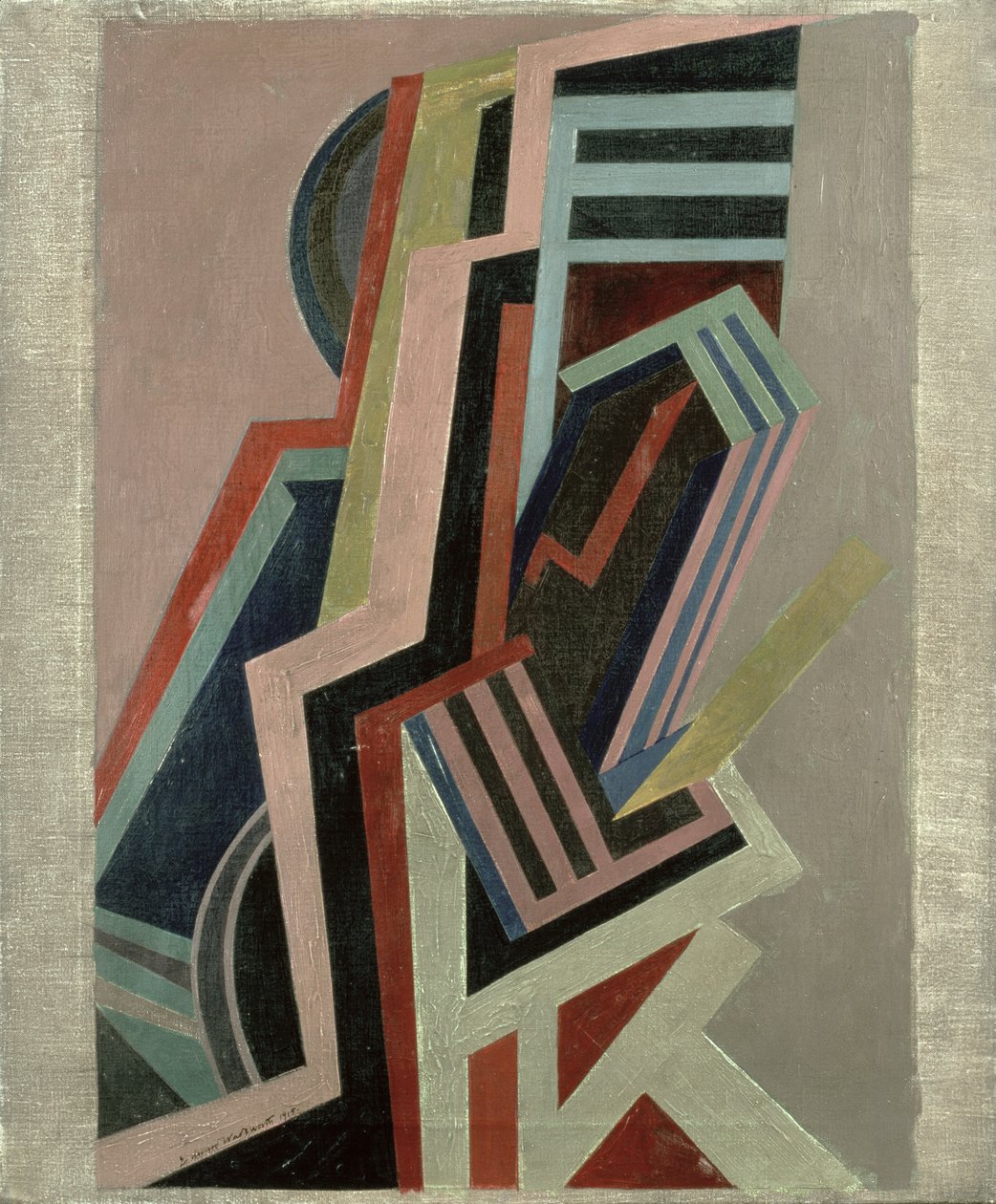 Soyut Kompozisyon (tuval üzerine yağlı boya) by Edward Alexander Wadsworth