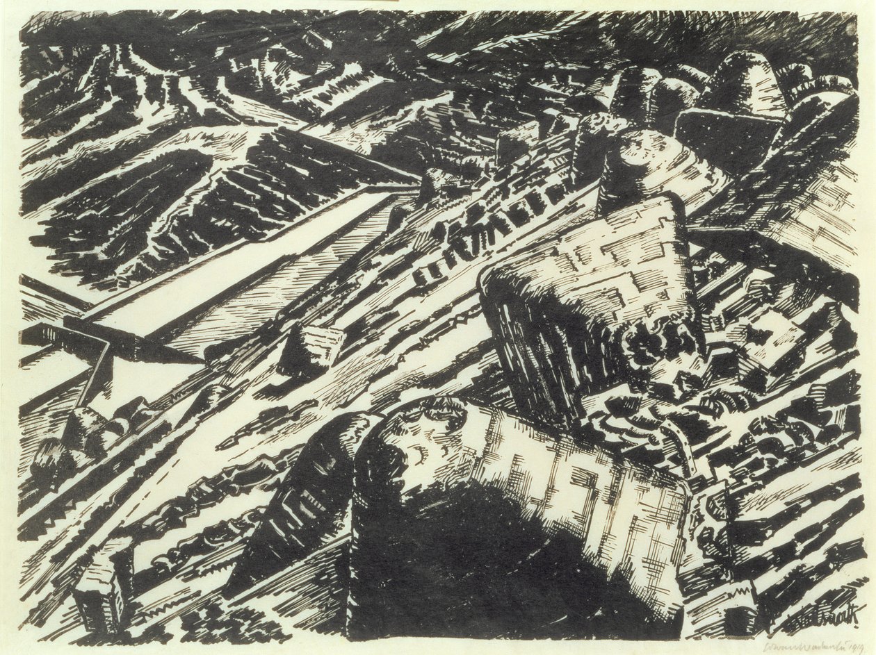 Pota Cürufu, Eski Tepe by Edward Alexander Wadsworth