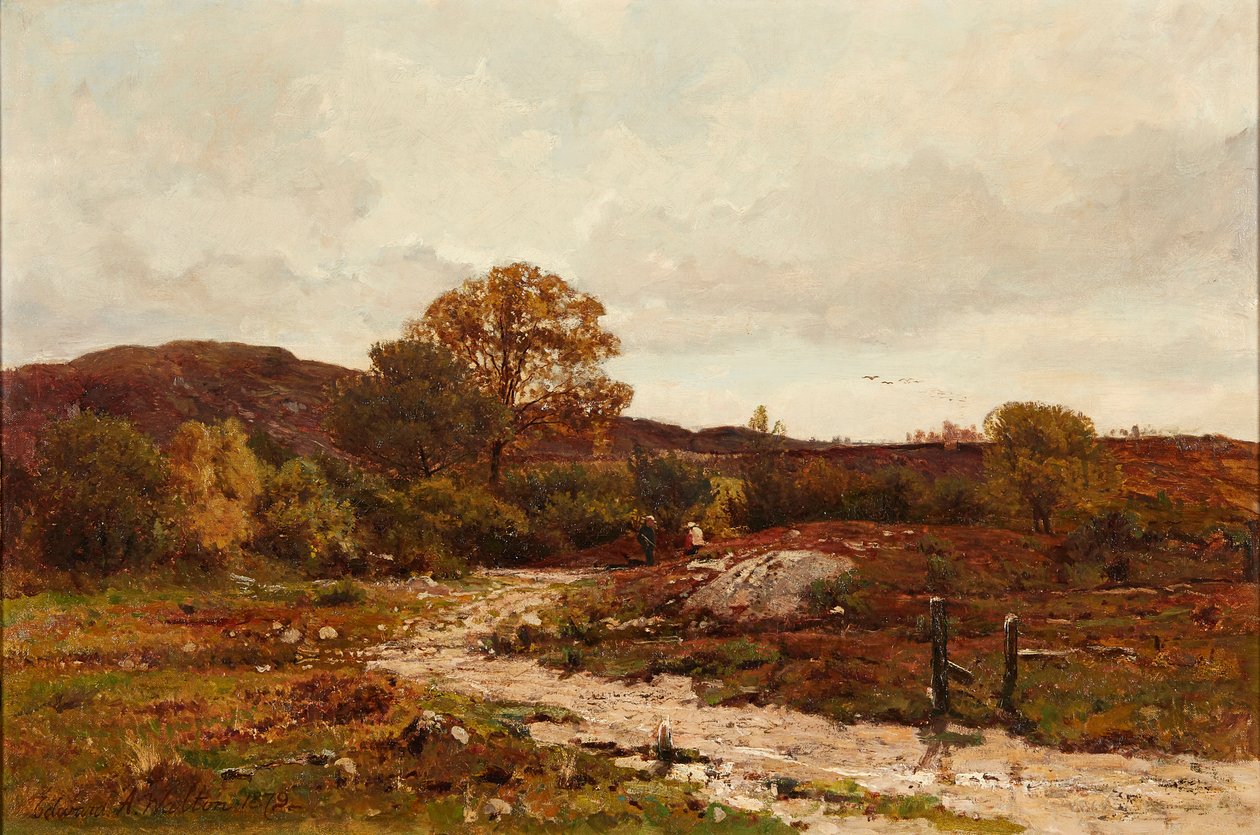 Moorland Manzarası (tuval üzerine yağlı boya) by Edward Arthur Walton