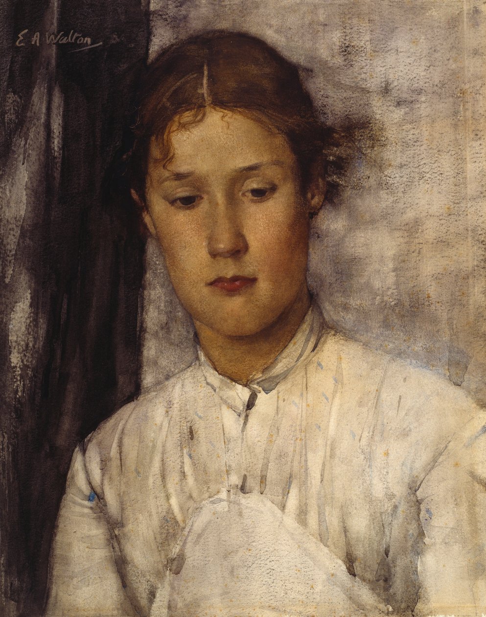 Av Bekçisinin Kızı (kağıt üzerine suluboya) by Edward Arthur Walton