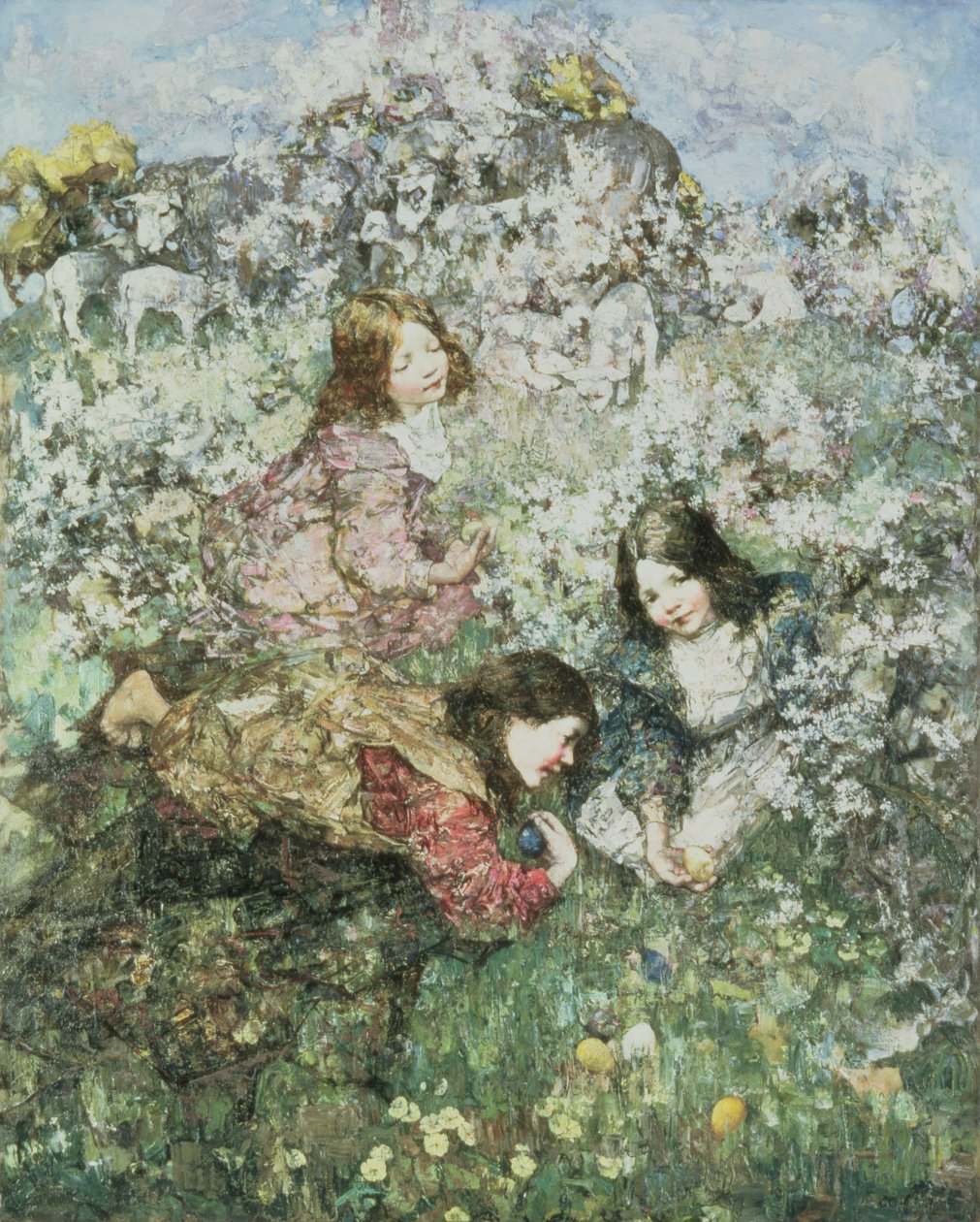Paskalya Yumurtaları (tuval üzerine yağlı boya) by Edward Atkinson Hornel
