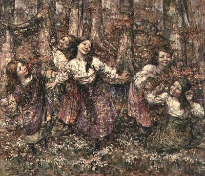 Şubat Kızları by Edward Atkinson Hornel