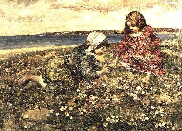 çuha çiçeği toplama by Edward Atkinson Hornel