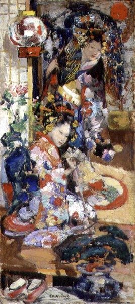 japon kızlar by Edward Atkinson Hornel