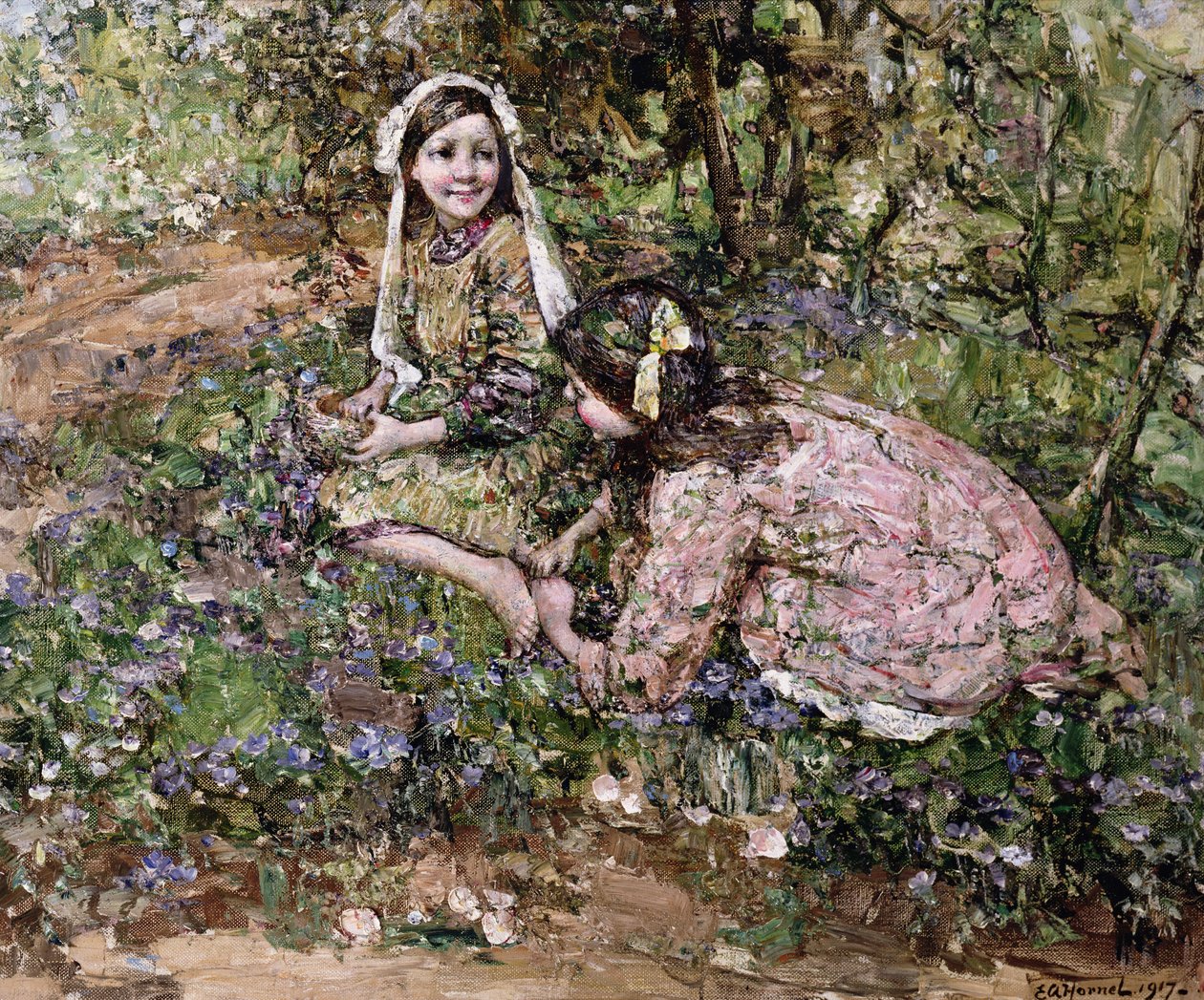 Orta Peri Keten (tuval üzerine yağlı boya) by Edward Atkinson Hornel