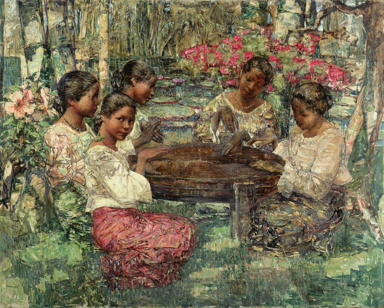 Tom-Tom Oyuncuları, Seylan by Edward Atkinson Hornel