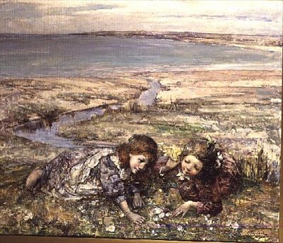 Bir Sahilde İki Kız by Edward Atkinson Hornel