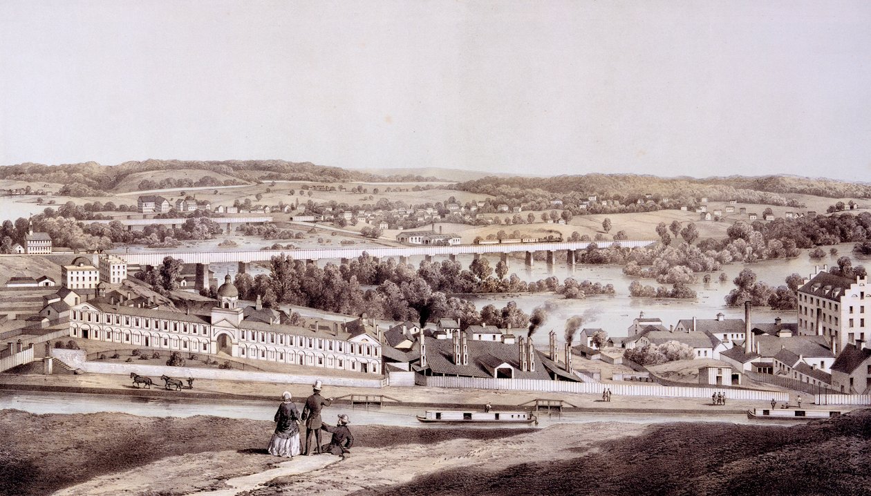 Gamble's Hill'den görünüm, Richmond, Virginia, 'Virginia Albümü'nden, 1858 by Edward Beyer