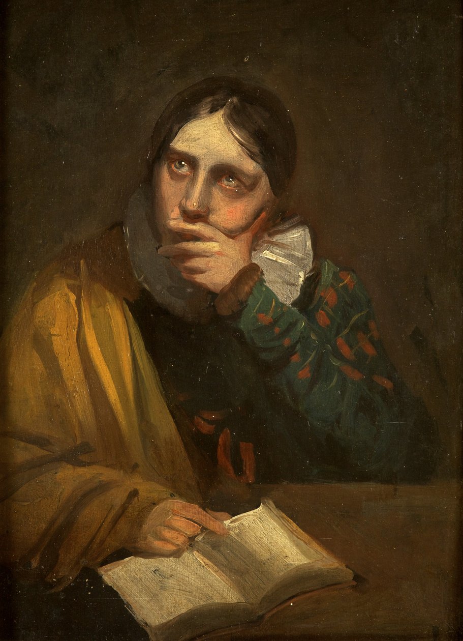 Bayan Martha Bird, sanatçının kızı (panelde yağlı boya) by Edward Bird