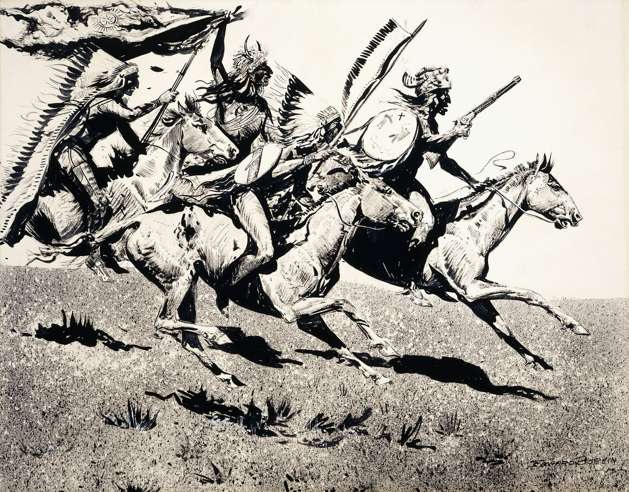 Hareket Halindeki Savaş Partisi by Edward Borein
