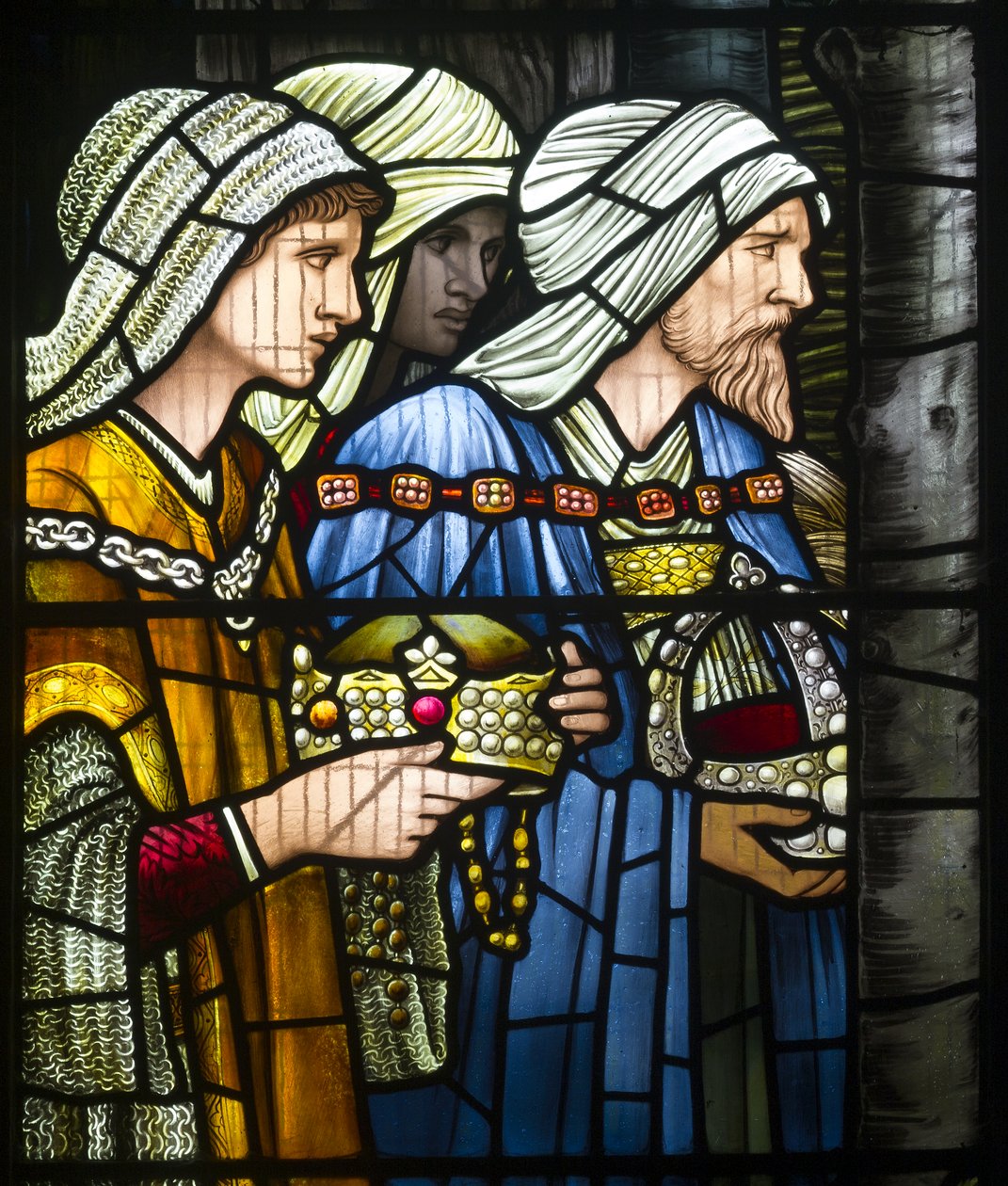 Harwarden, St Deiniol, Morris & Co., Edward Burne-Jones, The Magi, The Nativity, 1898 by Edward Burne Jones