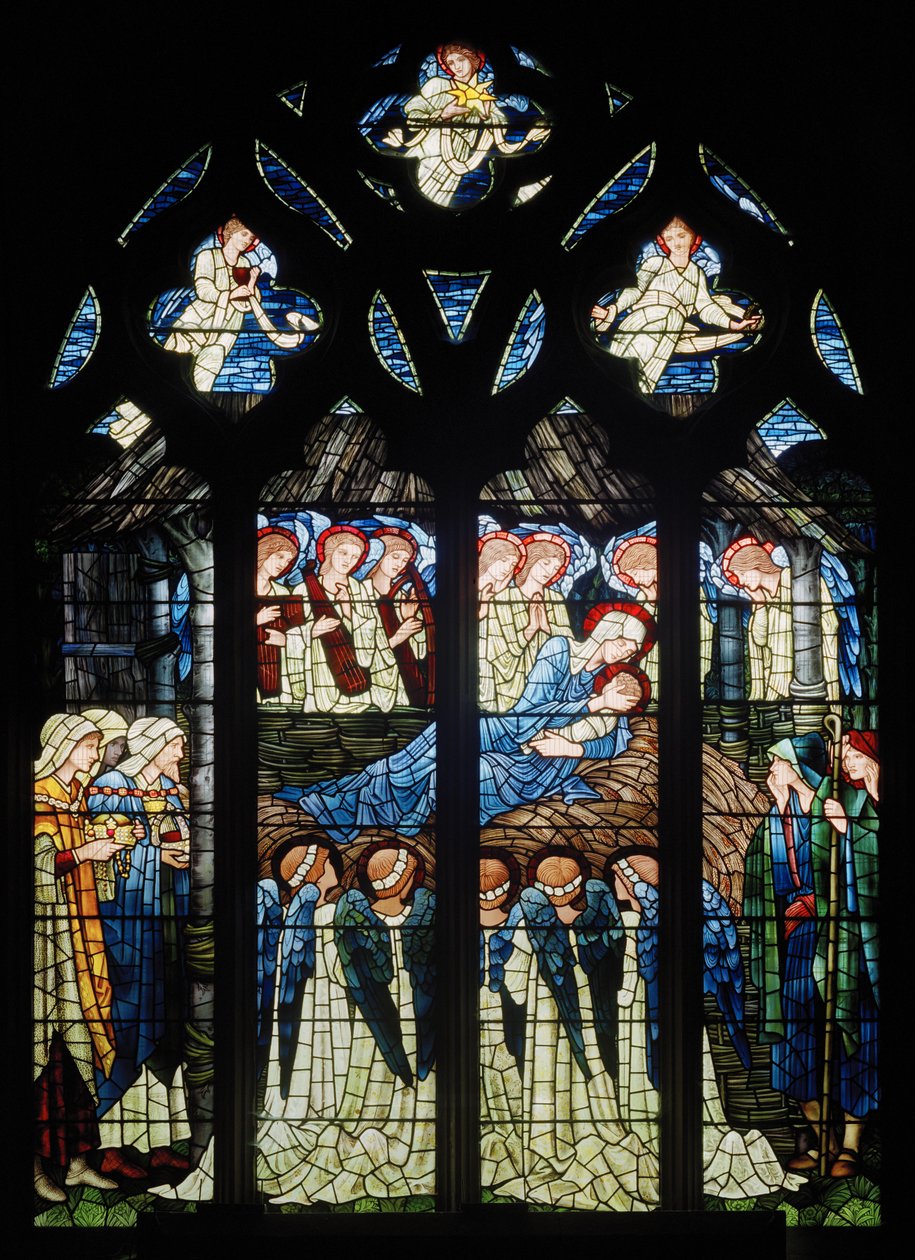 Harwarden, St Deiniol, Morris & Co., Edward Burne-Jones, The Nativity, 1898 by Edward Burne Jones