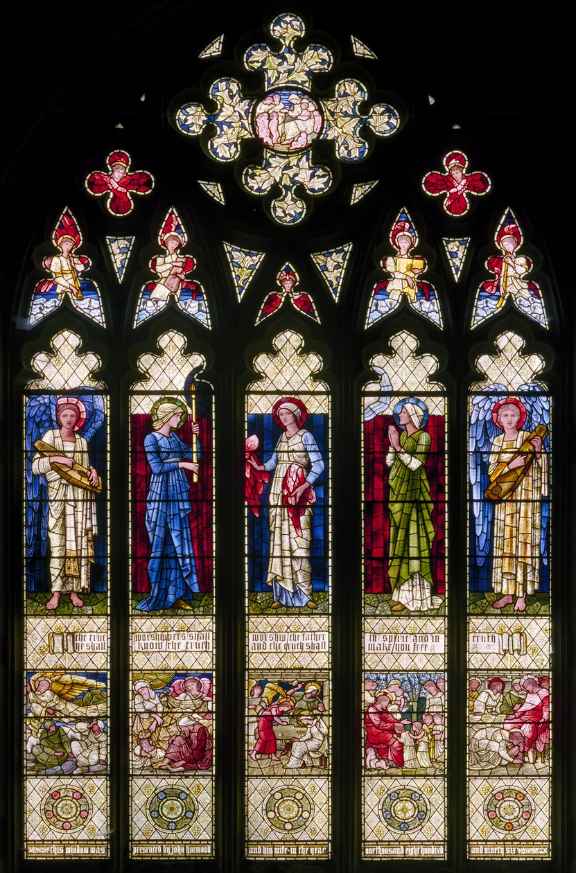 Cambridge, All Saints, Morris Marshall & Faulkner & Co, Edward Burne-Jones, St Dorothy, 1866 by Edward Burne Jones