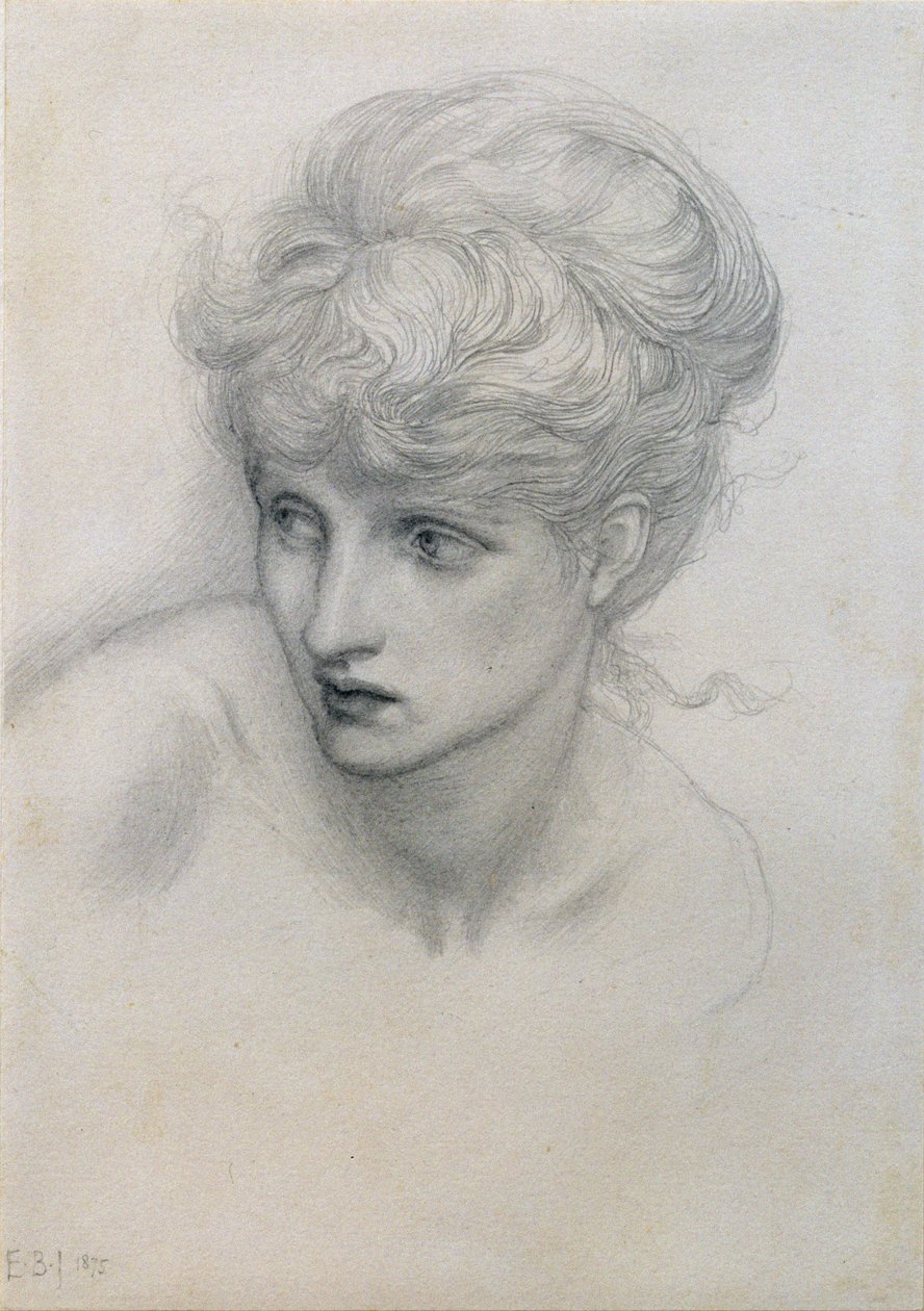 Bir Kızın Kafasının İncelenmesi (ayrıca bkz. 198345) by Edward Burne Jones