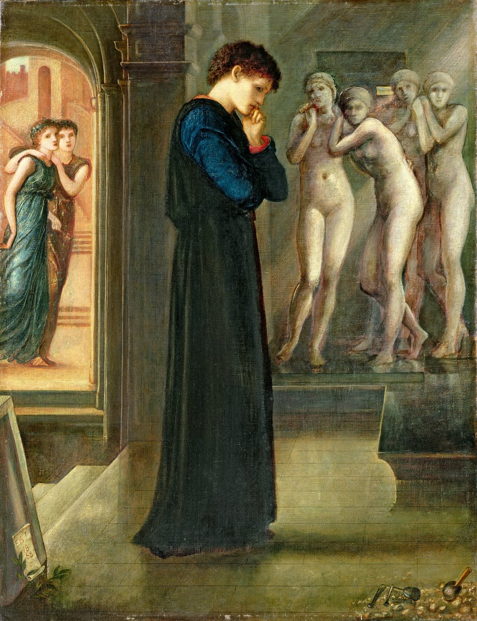 "Pygmalion and the Image" serisinden Kalp Arzuları, 1868 by Edward Burne Jones