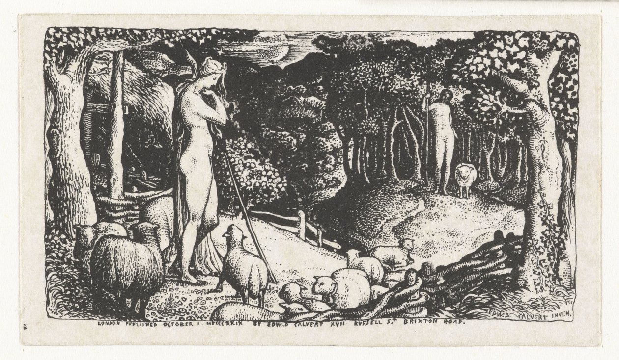 kırsal yaşam İdeal Pastoral Yaşam by Edward Calvert