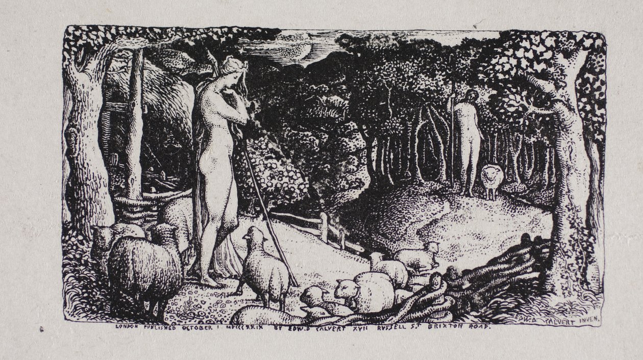 İdeal Pastoral Yaşam by Edward Calvert
