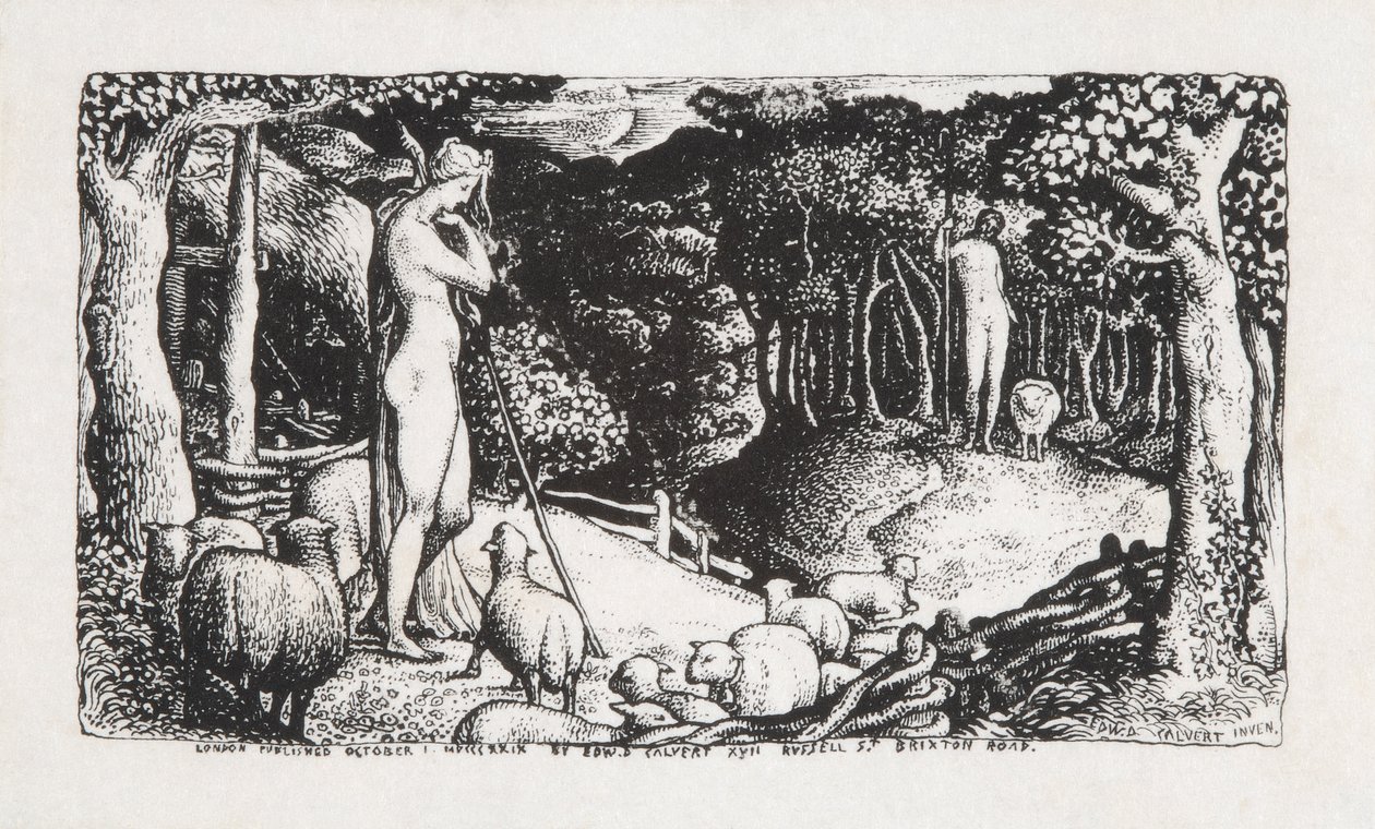İdeal Kırsal Yaşam, 1829 by Edward Calvert
